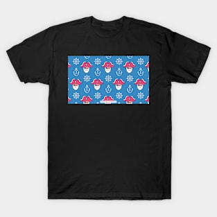 Pirate Anchor Blue Red Summer Vibes Social Distancing FaceMask T-Shirt